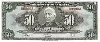 Haiti 50 Gourdes, 1973 obverse