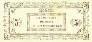 Haiti 5 Gourdes, 1915 reverse