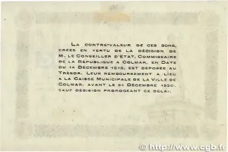 Haut-Rhin, Department of 1 Franc, 1918 reverse