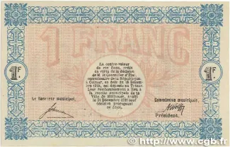 Haut-Rhin, Department of 1 Franc, 1918 reverse