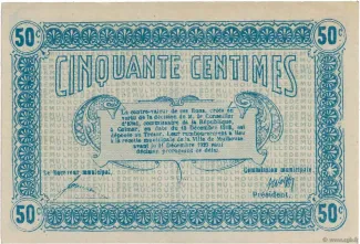 Haut-Rhin, Department of 50 Centimes, 1918 reverse