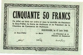 Haut-Rhin, Department of 50 Francs, 1940 image