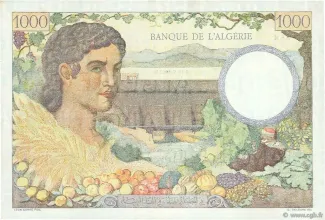 Haute et Basse-Corse, Departments of 1.000 Francs, 1943 reverse