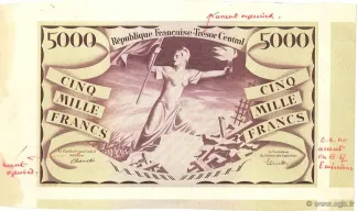 Haute et Basse-Corse, Departments of 5.000 Francs, 1943 image