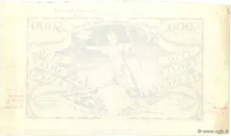 Haute et Basse-Corse, Departments of 5.000 Francs, 1943 reverse