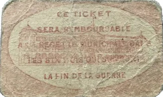 Haute-Garonne, Department of 10 Centimes, 1914-1921 reverse