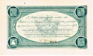 Haute-Garonne, Department of 1 Franc, 1917 reverse