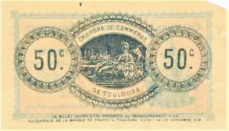 Haute-Garonne, Department of 50 Centimes, 1914 reverse