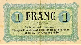 Haute-Loire, Department of 1 Franc, 1916 reverse