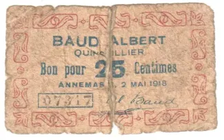 Haute-Savoie, Department of 25 Centimes, 1918 image