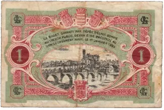 Haute-Vienne, Department of 1 Franc, 1923 reverse