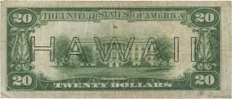 Hawaii 20 Dollars, 1934 reverse