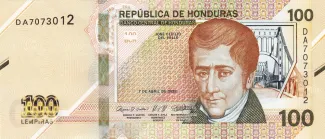 Honduras 100 Lempiras, 2022 image