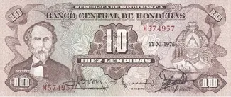 Honduras 10 Lempiras, 1989 image