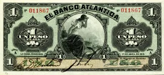 Honduras 1 Peso, 1919 image