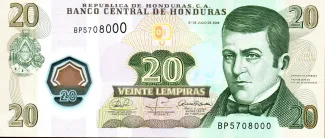 Honduras 20 Lempiras, 2008 image
