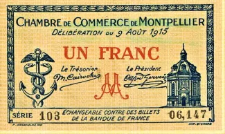 Hrault, Department of 1 Franc, 1915 image