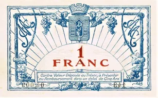 Hrault, Department of 1 Franc, 1917 reverse
