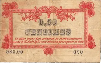 Hrault, Department of 50 Centimes, 1915 reverse