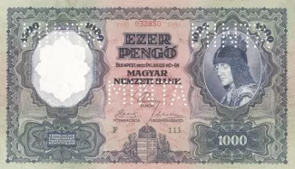 Hungary 1.000 Pengő, 1927 image