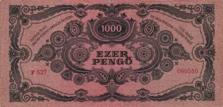 Hungary 1.000 Pengő, 1945 reverse