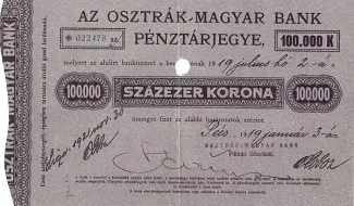 Hungarian notgeld 100 000, 1919 image