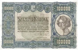 Hungary 100 000, 1923 image