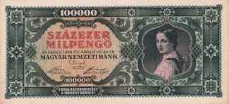 Hungary 100.000 000, 1946 image