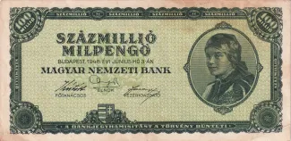 Hungary 100.000.000 000, 1946 image