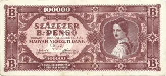 Hungary 100.000 000, 1946 image
