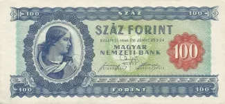 Hungary 100 Forint, 1946 image