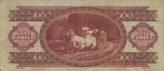 Hungary 100 Forint, 1947 reverse