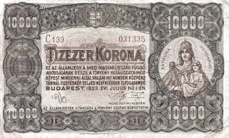 Hungary 10 000, 1923 image