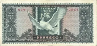 Hungary 10.000.000 000, 1945 reverse