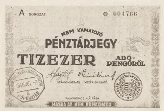 Hungary 10.000 Adopengo, 1946 image