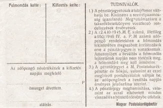 Hungary 10 000, 1946 reverse