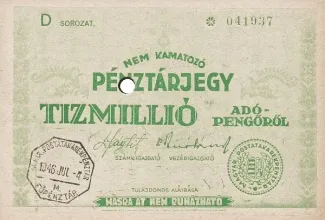 Hungary 10.000.000 Adopengo, 1946 image