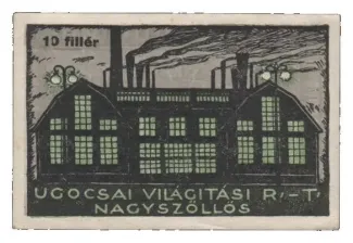 Hungarian notgeld 10 Fillér, 1919 reverse