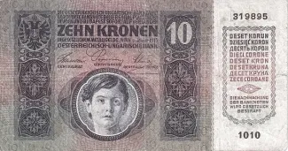 Hungary 10 Korona, 1915 reverse