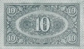 Hungary 10 Korona, 1919 reverse