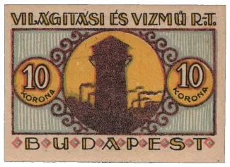 Hungarian notgeld 10 Korona, 1920 reverse