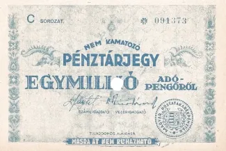 Hungary 1.000.000 Adopengo, 1946 image