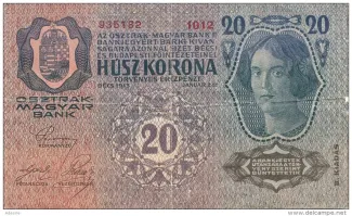 Hungary 20 Korona, 1913 reverse