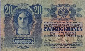 Hungary 20 Korona, 1918 reverse