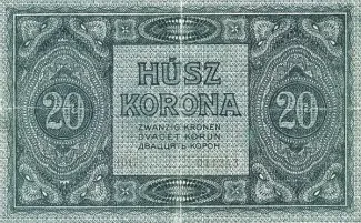 Hungary 20 Korona, 1919 reverse