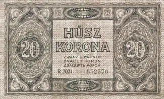 Hungary 20 Korona, 1919 reverse