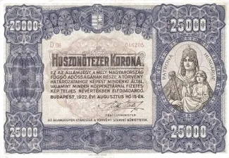 Hungary 25 000, 1922 image