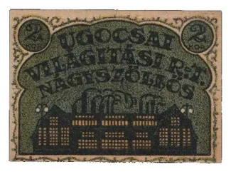 Hungarian notgeld 2 Korona, 1919 reverse