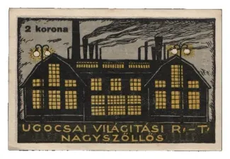 Hungarian notgeld 2 Korona, 1919 reverse