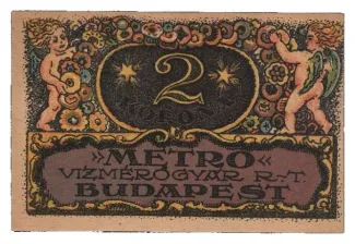 Hungarian notgeld 2 Korona, 1920 reverse